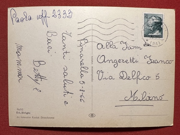 Cartolina - Pinarella di Cervia ( Ravenna ) - Pensione …