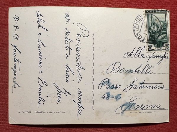 Cartolina - Fontanigorda ( Genova ) - Veduta Generale - …