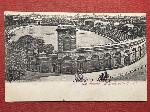 Cartolina - Milano - L'Arena dalle Carceri - 1900 ca.