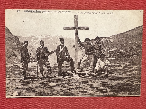 Cartolina - Frontiere Franco-Italienne - Col du Frejus - 1900 …