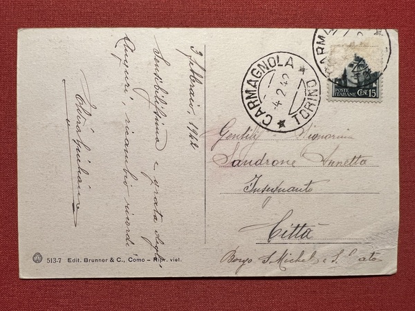 Cartolina - Bordighera ( Imperia ) - Villa Madre - …