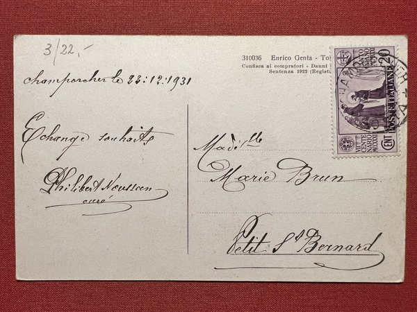 Cartolina - Saluti da Champorcher - Chiesa e Casa Parrocchiale …