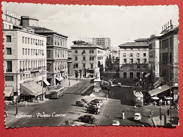 Cartolina - Livorno - Piazza Cavour - 1955 ca.