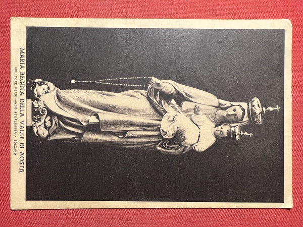 Cartolina - Maria Regina della Valle di Aosta - Scultura …