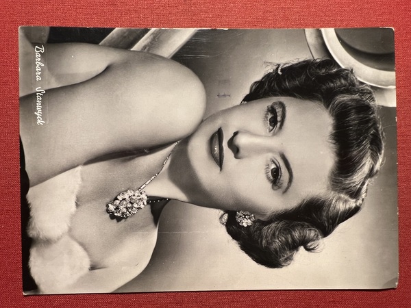 Cartolina Cinema - Attrice Barbara Stanwyck - 1950 ca.