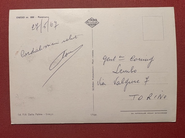 Cartolina - Enego ( Vicenza ) - Panorama - 1967