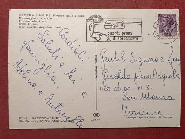 Cartolina - Pietra Ligure - Riviera delle Palme - Passeggiata …
