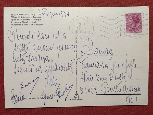 Cartolina - Chiavenna ( Sondrio ) - Chiesa di S. …