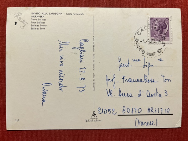 Cartolina - Costa Orientale - Muravera - Torre Salinas - …