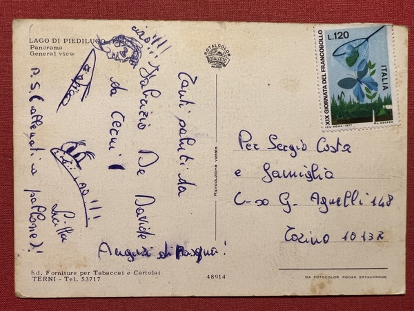 Cartolina - Lago di Piediluco ( Terni ) - Panorama …