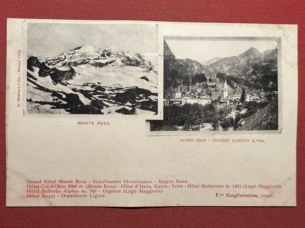 Cartolina - Alagna Sesia - Stazione Climatica Alpina - Monte …