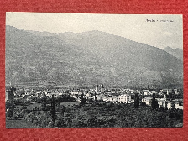 Cartolina - Aosta - Panorama 1920 ca.