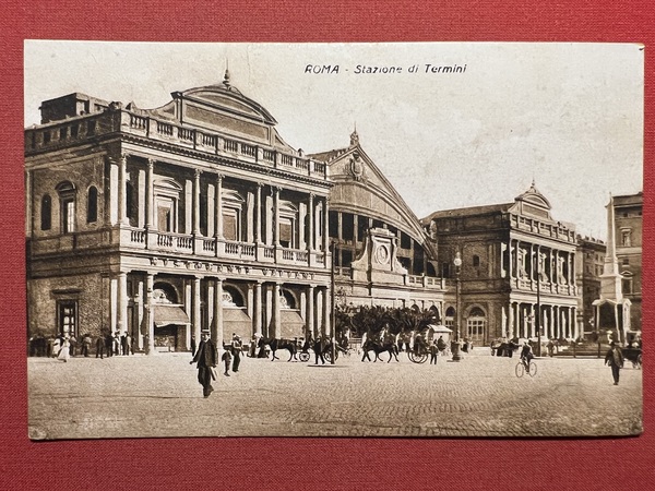 Cartolina - Roma - Stazione di Termini - 1910 ca.