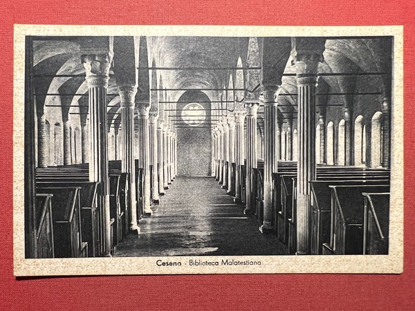 Cartolina - Cesena - Biblioteca Malatestiana - 1925 ca.