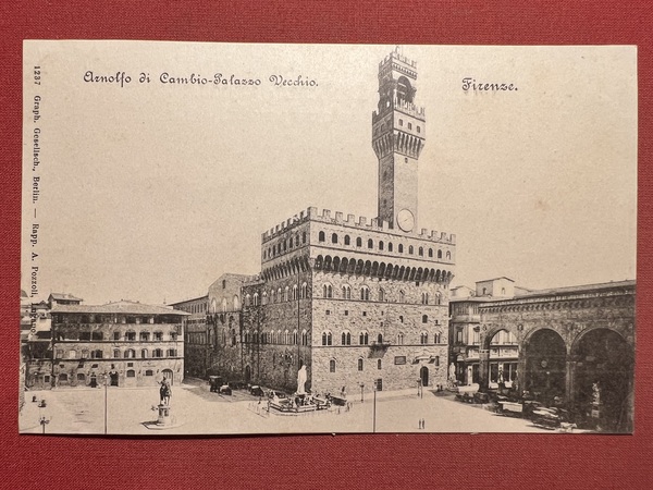 Cartolina - Firenze - Arnolfo di Cambio - Palazzo Vecchio …