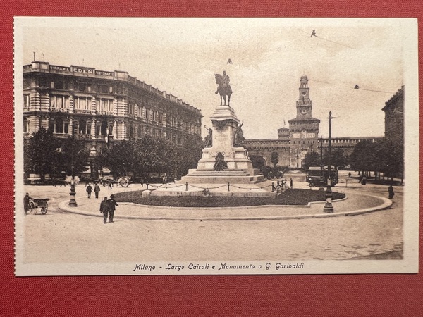 Cartolina - Milano - Largo Cairoli e Monumento a G. …