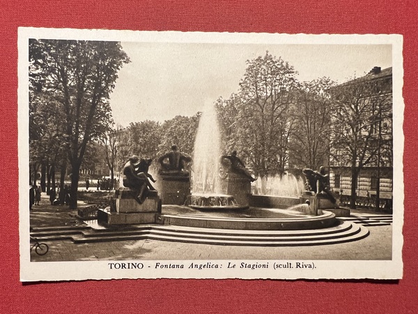 Cartolina - Torino - Fontana Angelica: Le Stagioni - 1925 …