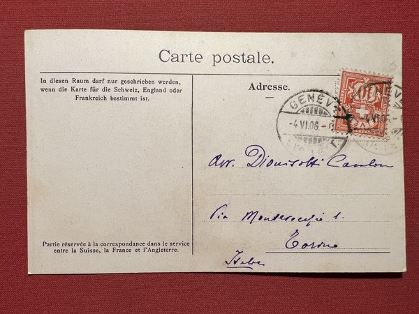 Cartolina - Svizzera - Genève et le Mont Blanc - …