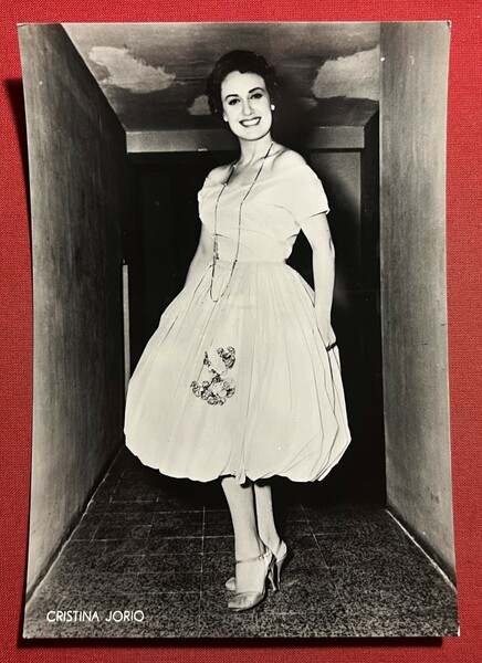 Cartolina Musica - Cristina Jorio - Cantante - 1955 ca.