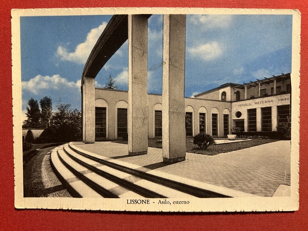 Cartolina - Lissone - Asilo - Esterno - 1950 ca.