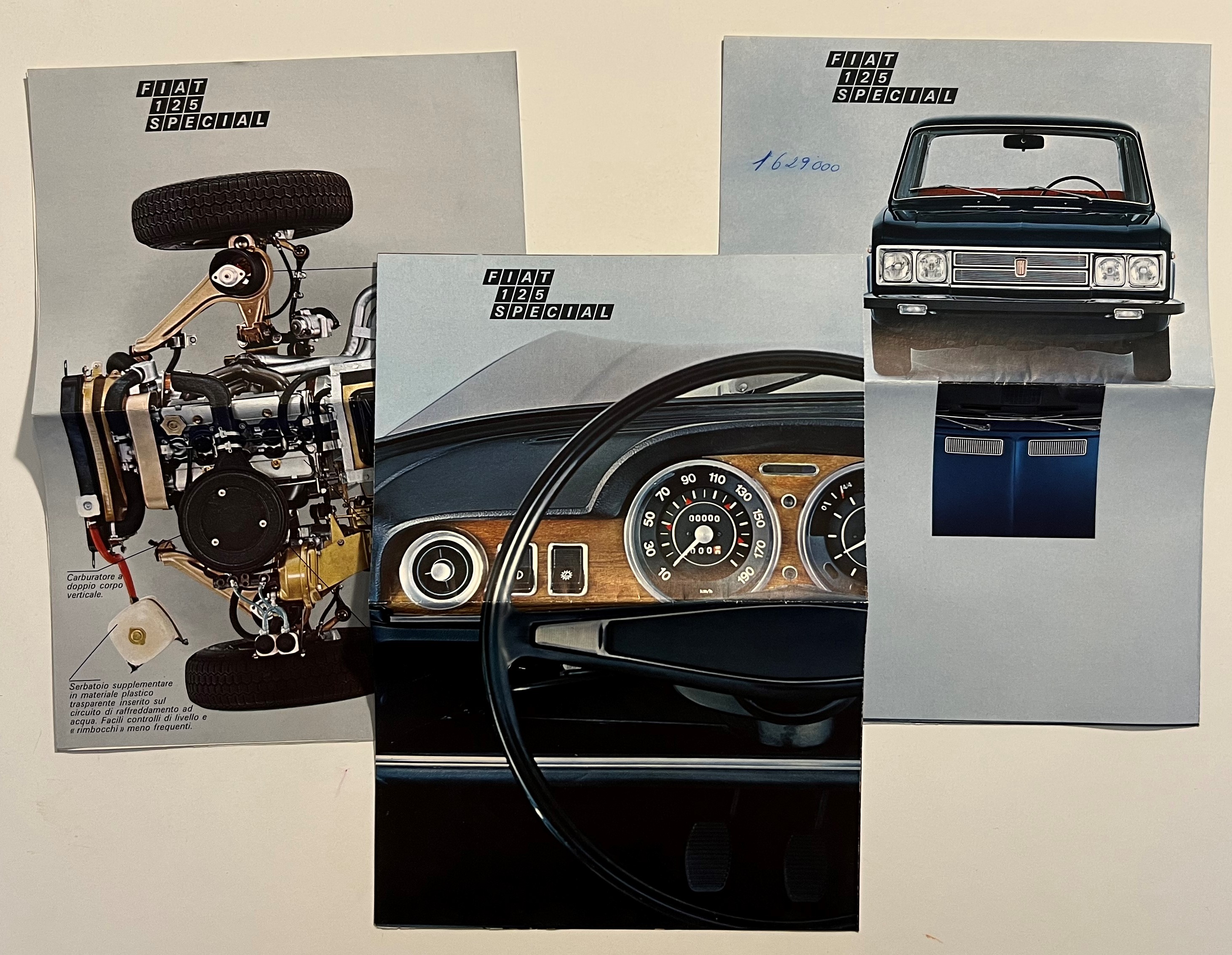 3 Pubblicità Brochure - FIAT 125 Special - Anni '69 …