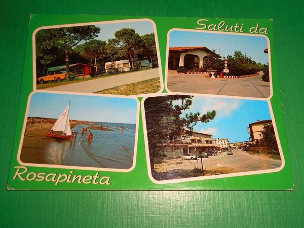 Cartolina Saluti da Rosapineta ( Rovigo ) - Vedute diverse …