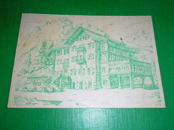 Cartolina Canazei ( Trento ) - Hotel Pordoi 1956