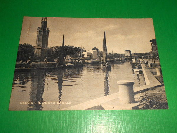 Cartolina Cervia - Il Porto Canale 1956