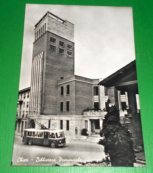 Cartolina Chieti - Biblioteca Provinciale 1960 ca