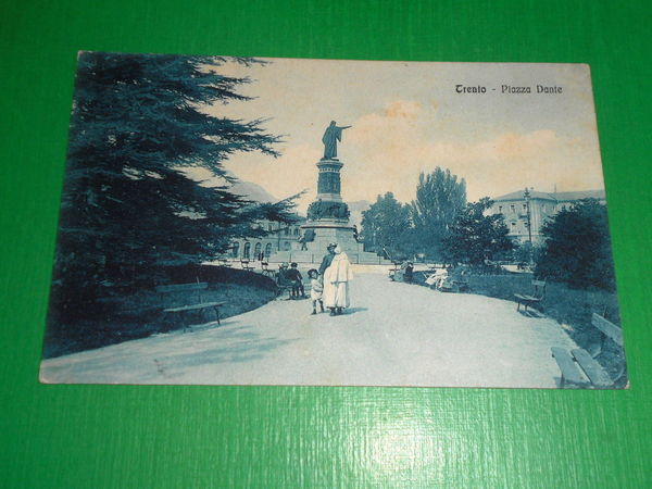 Cartolina Trento - Piazza Dante 1915