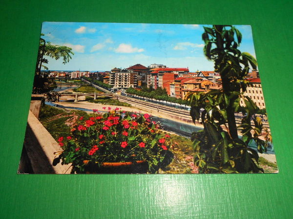 Cartolina Parma - Scorcio panoramico - Ponte di mezzo 1968.