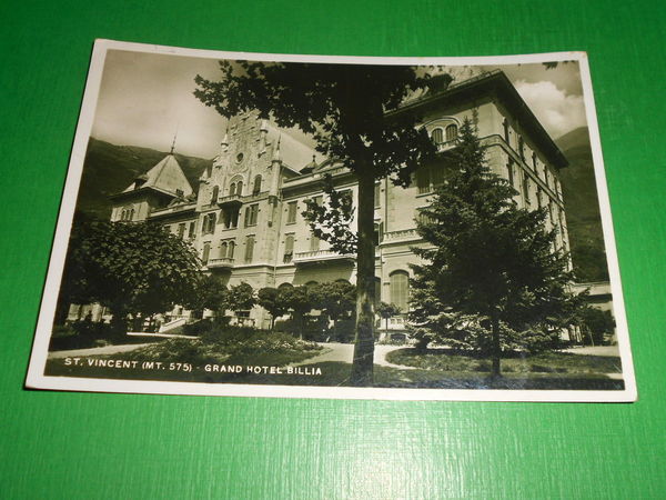 Cartolina St. Vincent - Grand Hotel Billia 1936.