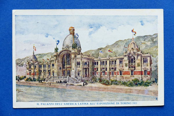Cartolina Esposizione Internazionale Torino 1911 - Palazzo dell'America Latina