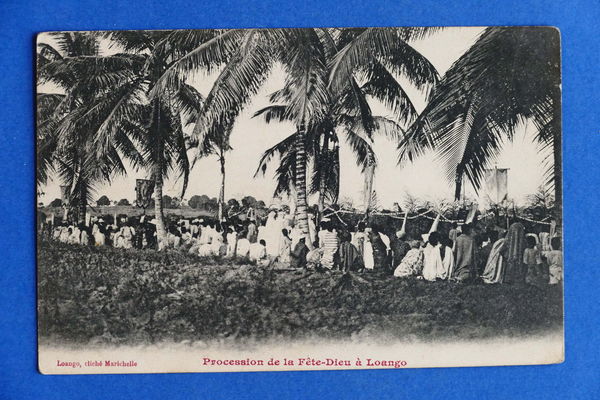 Cartolina Africa - Congo - Procession de la Fete-Dieu a …