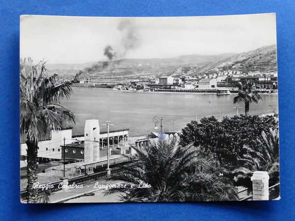 Cartolina Reggio Calabria - Lungomare e Lido - 1954.