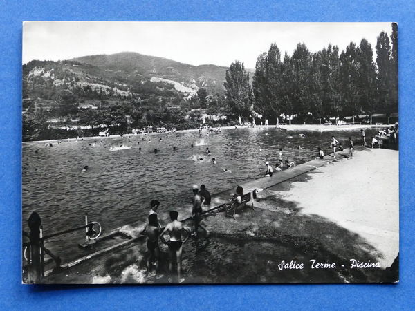 Cartolina Salice Terme - Piscina - 1958.