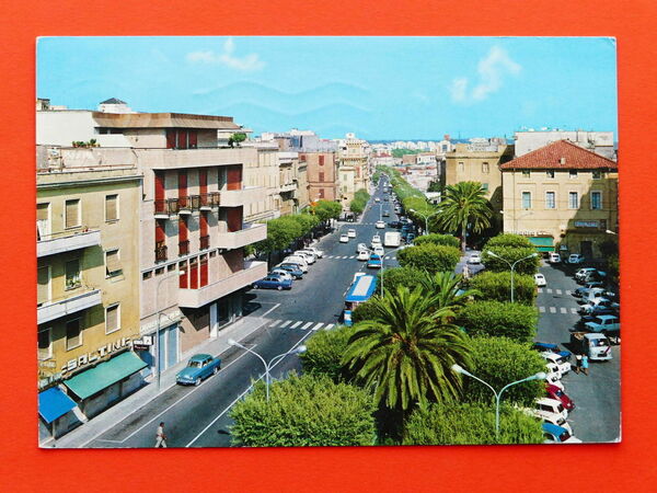 Cartolina Nettuno - Piazza Mazzini e Viale Matteotti - 1985.