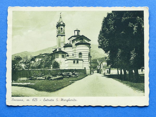 Cartolina Paesana - Entrata S. Margherita - 1938