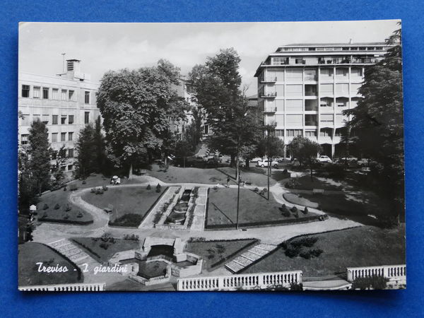Cartolina Treviso - I giardini - 1964