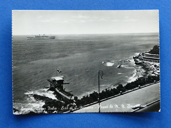 Cartolina Genova - Corso Italia- Lido S. Nazzaro - Passa …
