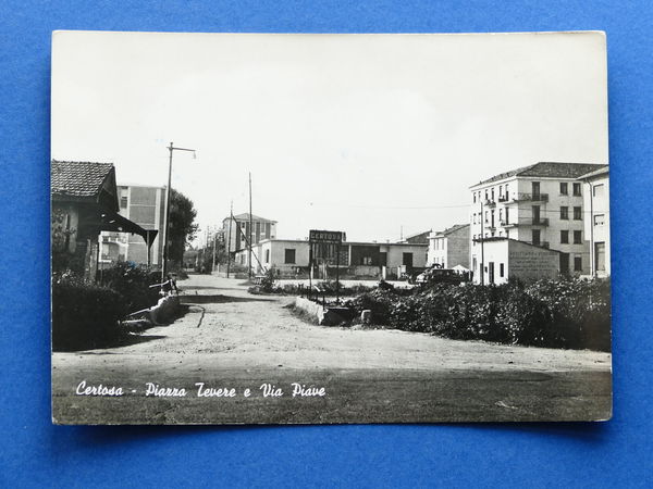 Cartolina Certosa - Piazza Tevere e Via Piave - 1958