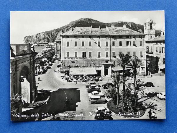 Cartolina Finale Ligure - Piazza Vittorio Emanuele II - 1961.