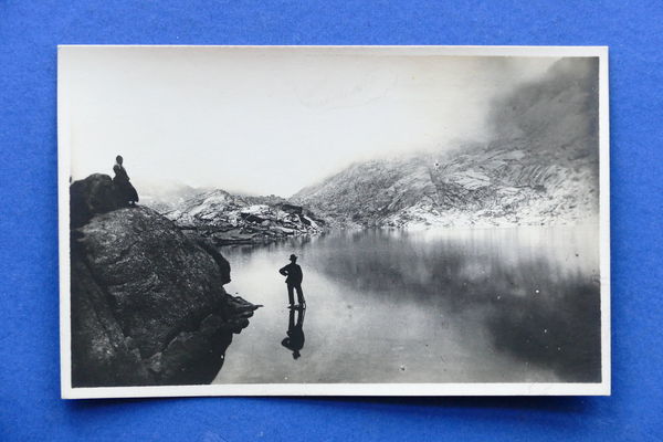 Cartolina Valli di Lanzo - Lago d'Unghiasse - 1915 ca.