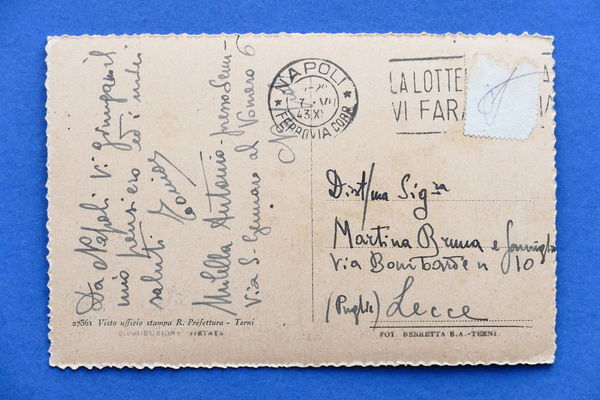 Cartolina Napoli - Nuovo Palazzo RR Poste - 1943