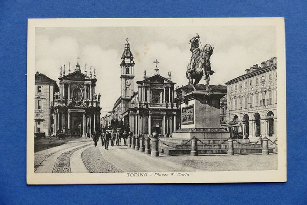 Cartolina Torino - Piazza S. Carlo - 1930 ca.