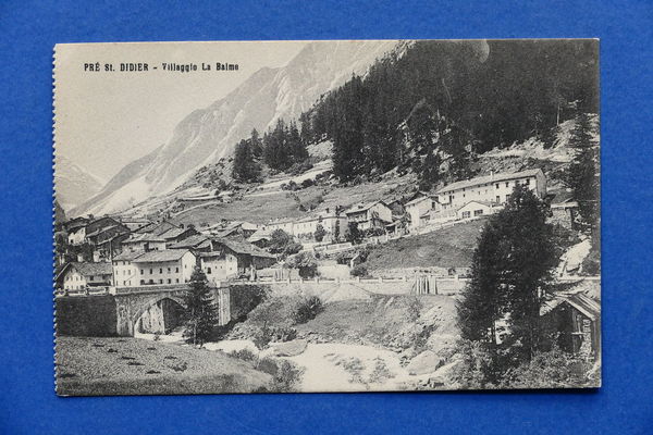 Cartolina Pré-Saint-Didier - Villaggio La Balme - 1915 ca.
