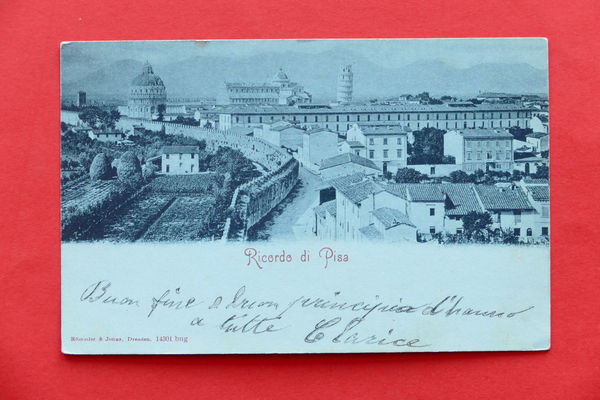 Cartolina Pisa - Panorama - 1901 ca.