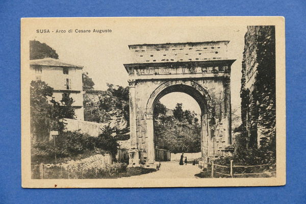 Cartolina Susa - Arco di Cesare Augusto - 1915 ca.