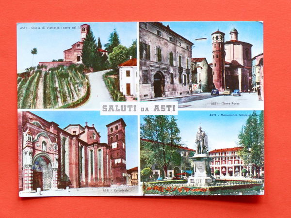 Cartolina Asti - Diverse vedute - 1960 ca.