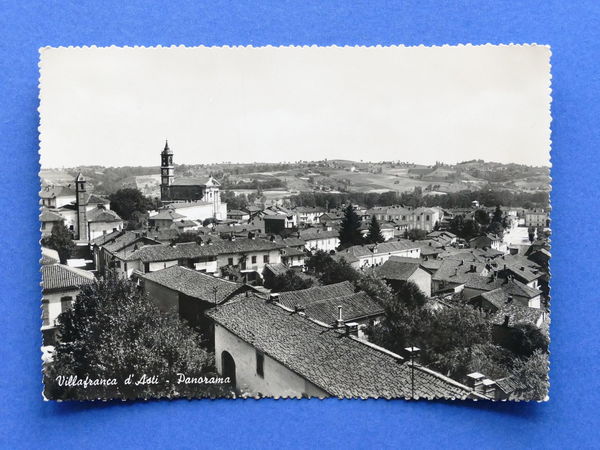 Cartolina Villafranca d'Asti - Panorama - 1951
